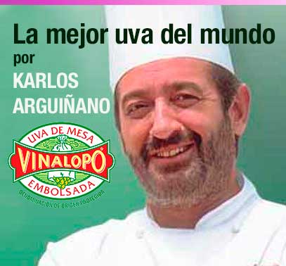 Karlos Alguiñano cocina la mejor uva del mundo origen Vinalopó